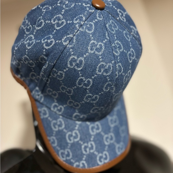 Gucci Monogram Blue Denim Hat - Picture 1 of 11